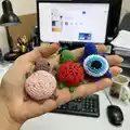 Mini Turtle Amigurumi Pattern step 1 - construction progress