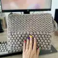 Bobble Clutch Crochet Pattern step 2 - assembly progress