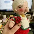 Granny Claus Amigurumi Pattern step 2 - assembly progress