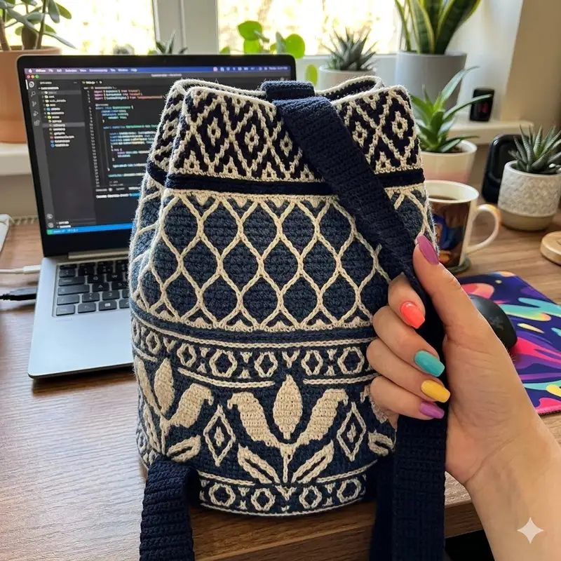 Complimentary Intermediate crochet pattern: Lili Backpack Pattern - Simple to follow guide