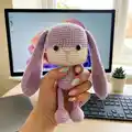 Tick the Rabbit Amigurumi Pattern step 3 - details and accessories