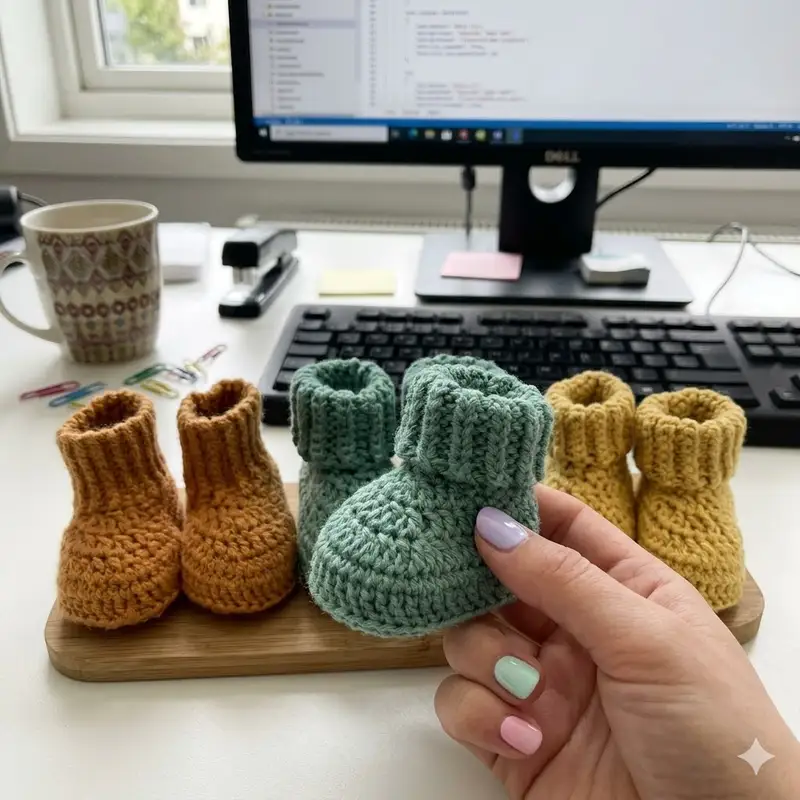 Complimentary Intermediate crochet pattern: Classic Booties Pattern - Simple to follow guide