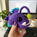 Erebus the Angler Fish Amigurumi Pattern step 1 - construction progress