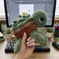 Succulent Turtle Amigurumi Pattern step 1 - construction progress