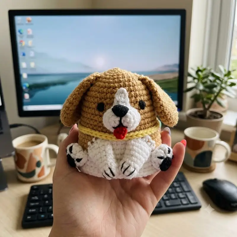 Complimentary Intermediate crochet pattern: Beagle Amigurumi Pattern - Simple to follow guide