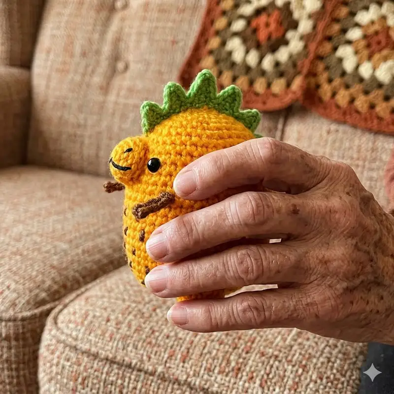 Complimentary Intermediate crochet pattern: Pineapple Rex Amigurumi Pattern - Simple to follow guide