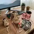 Baby Sneakers Crochet Pattern step 4 - final assembly and finishing