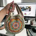 Boho Flower Slouch Bag Pattern step 1 - construction progress