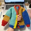 Colorblock Oversized Cardigan Pattern step 4 - final assembly and finishing