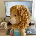 Alan the Lion Amigurumi Pattern step 2 - assembly progress