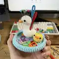Duck and Goose Trinket Tray Amigurumi Pattern step 4 - final assembly and finishing