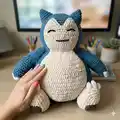 Snorlax Plush Amigurumi Pattern step 4 - final assembly and finishing
