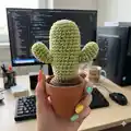Desert Crochet Cactus Amigurumi Pattern step 1 - construction progress