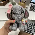 Elephant Amigurumi Pattern step 4 - final assembly and finishing