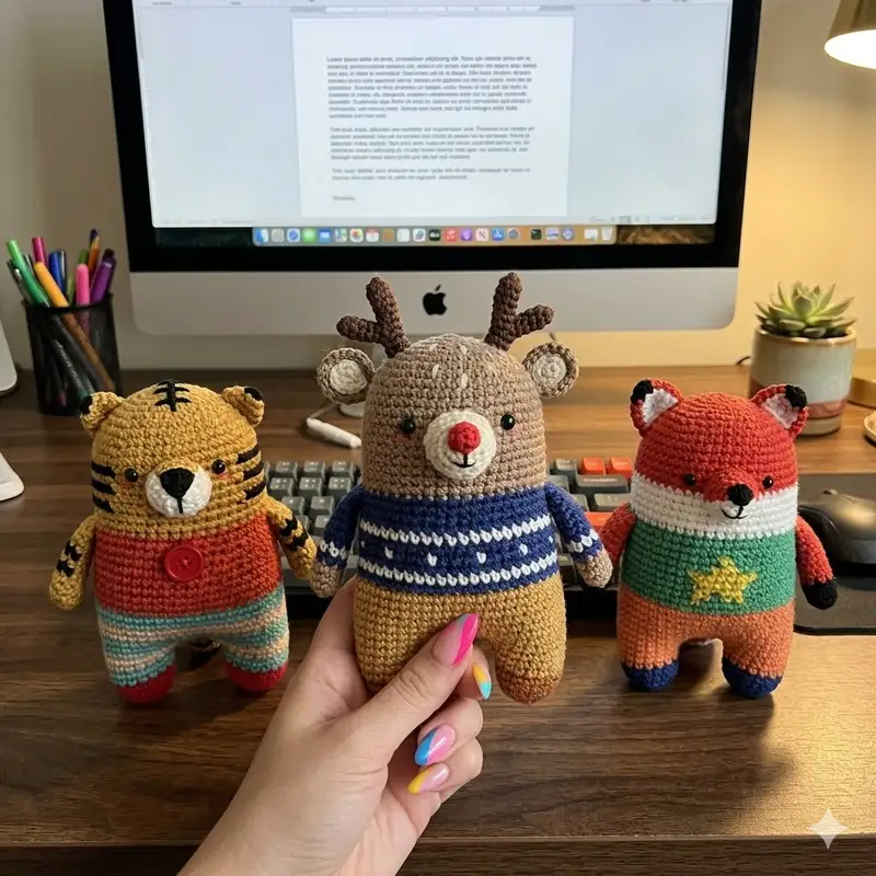 Complimentary Intermediate crochet pattern: Minimals Deer Amigurumi Pattern - Simple to follow guide
