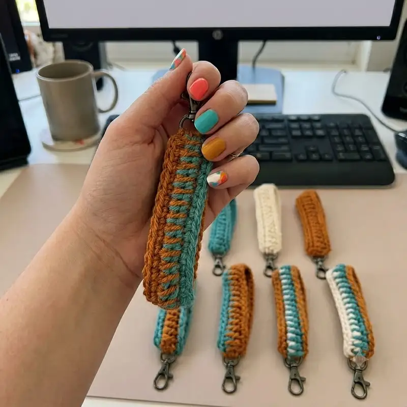 Complimentary Beginner Friendly crochet pattern: Highline Wristlet Keychain Pattern - Simple to follow guide