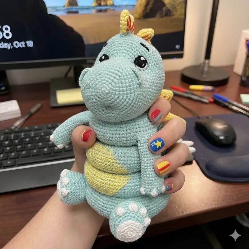 Complimentary Intermediate crochet pattern: Stegosaurus Amigurumi Pattern - Simple to follow guide