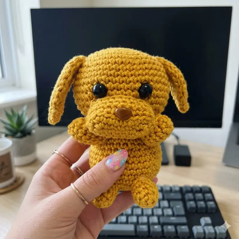 Complimentary Intermediate crochet pattern: Puppy Dog Friend Amigurumi Pattern - Simple to follow guide
