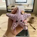 Starfish Amigurumi Pattern step 1 - construction progress