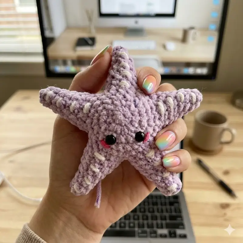 Complimentary Intermediate crochet pattern: Starfish Amigurumi Pattern - Simple to follow guide