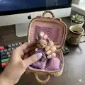 Teddy Bear in Suitcase Amigurumi Pattern step 1 - construction progress