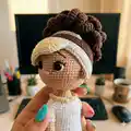 Penny, The Tennis Player Amigurumi Pattern step 3 - details and accessories