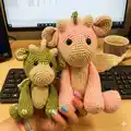 Mini Dragon Amigurumi Pattern step 1 - construction progress