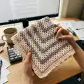 GrannySquare Baby Blanket with shell boarder Pattern step 4 - final assembly and finishing