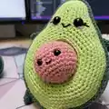 Avocado family Amigurumi Pattern step 3 - details and accessories