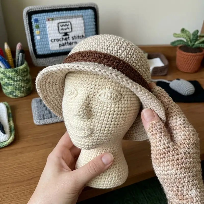 Complimentary Intermediate crochet pattern: Bucket Hat Amigurumi Pattern - Simple to follow guide