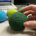 Ball of (almost) any size Amigurumi Pattern step 2 - assembly progress