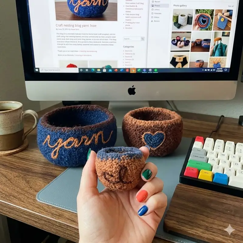 Complimentary Beginner Friendly crochet pattern: Felted Bowl Trio Pattern - Simple to follow guide