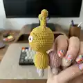 Worm Amigurumi Pattern step 2 - assembly progress