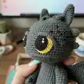 Dragon Toothless Amigurumi Pattern step 2 - assembly progress