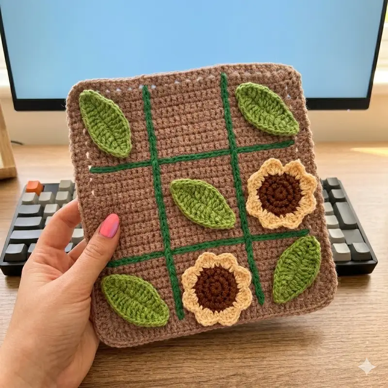 Complimentary Beginner Friendly crochet pattern: Tic-Tac-Toe Crochet Pattern - Simple to follow guide