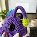 Erebus the Angler Fish Amigurumi Pattern step 2 - assembly progress