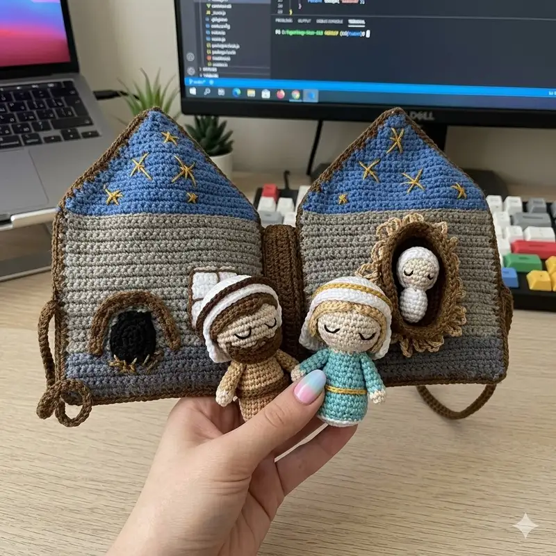 Complimentary Intermediate crochet pattern: Nativity Book Amigurumi Pattern - Simple to follow guide