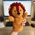 LION HAND PUPPET Amigurumi Pattern step 2 - assembly progress