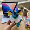 Vaporeon Amigurumi Pattern step 1 - construction progress