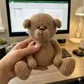 Little Teddy Bear Amigurumi Pattern step 2 - assembly progress