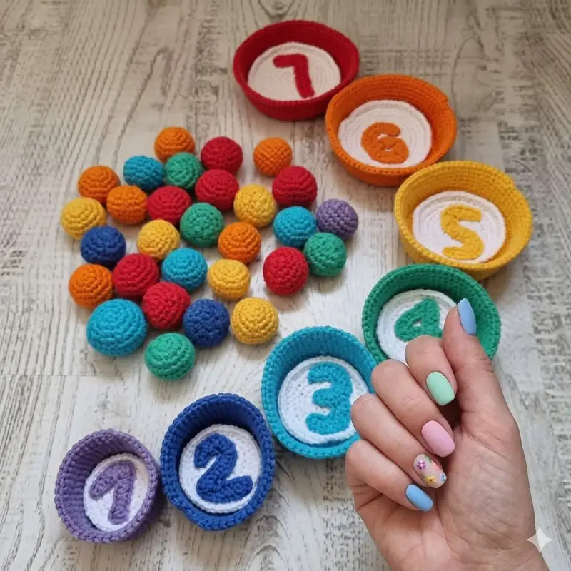 Complimentary Intermediate crochet pattern: Counting game Amigurumi Pattern - Simple to follow guide