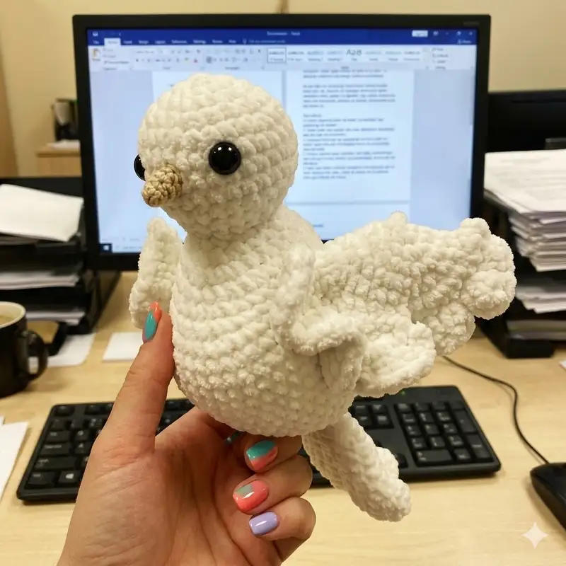 Complimentary Intermediate crochet pattern: Dove Amigurumi Pattern - Simple to follow guide