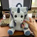 Plush Backpack Dragon Amigurumi Pattern step 1 - construction progress