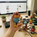 Kingfisher Amigurumi Pattern step 1 - construction progress