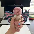 Ava the Butterfly Amigurumi Pattern step 2 - assembly progress
