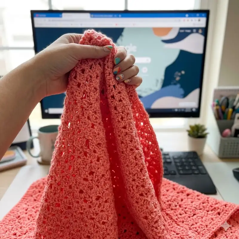 Complimentary Beginner Friendly crochet pattern: Easy Peasy Crochet Baby Blanket Pattern - Simple to follow guide