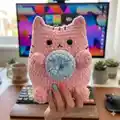 Cute Cat Amigurumi Pattern step 1 - construction progress