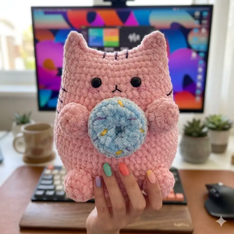 Complimentary Beginner Friendly crochet pattern: Cute Cat Amigurumi Pattern - Simple to follow guide