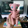 Mew Plushie Amigurumi Pattern step 4 - final assembly and finishing