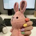 Rabbit Amigurumi Pattern step 2 - assembly progress